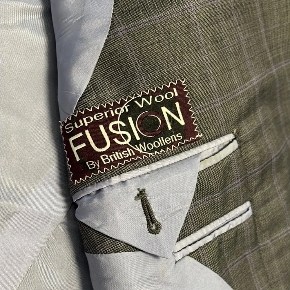 🔥BUNDLESALE Mens Giovanni Elegant Gray & Lavender Plaid Sports Coat Blazer